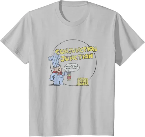 Vista 31 de Schoolhouse Rock Conjunction Junction Conductor Retro TV Camiseta Asfalto
