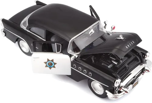 Vista 2 de Maisto 1:26 Escala 1955 Buick Century Vehículo fundido a presión (los estilos pueden variar), negro, blanco