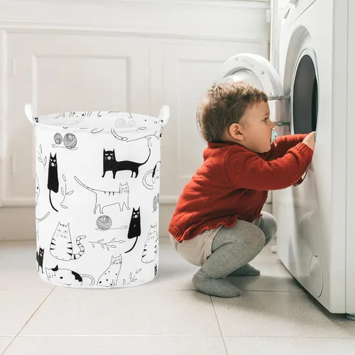 Vista 5 de Cesta plegable para ropa sucia para bebé, para guardería, niñas, niños, cesta de ropa sucia, portátil, alta, plegable, linda, cesta organizadora
