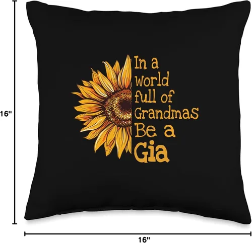 Vista 4 de Unique Christmas Birthday Mother's Day Gifts Shop In A World Gia Special Grandma - Almohada de 16 x 16 pulgadas, multicolor