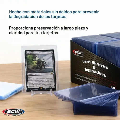 Vista 5 de BCW Combo de fundas para tarjetas y cargadores superiores, estándar de 20