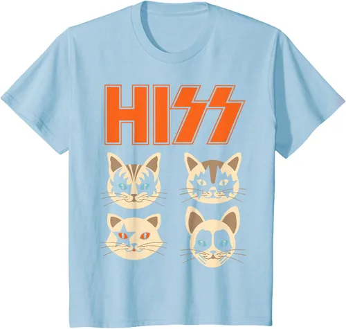 Vista 9 de Camiseta Hiss Funny Cats Kittens Rock Rockin, Negro