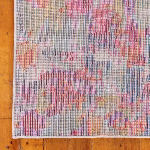 Vista 8 de Unique Loom Chromatic Collection - Alfombra de área Joyous (2 pies 7 pulgadas x 12 pies, color azul y multicolor)