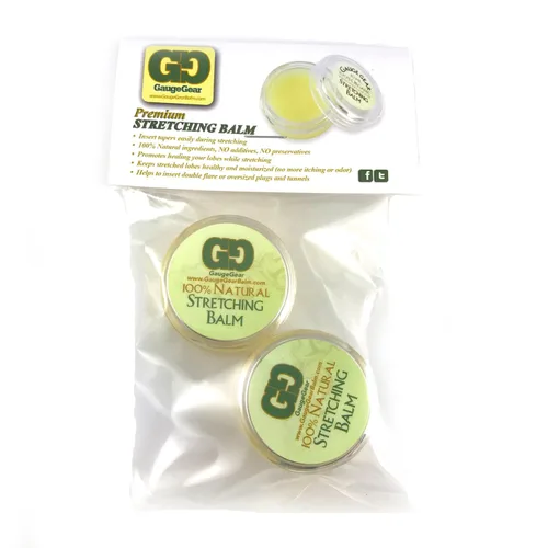 Vista 4 de Twin Pack – Bálsamo para estirar las orejas Ungüento hidratante natural natural con jojoba Cuidado de la piel estirada o dañada Cuidado