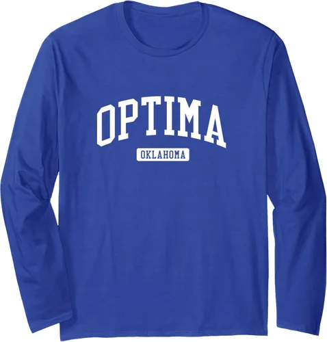 Vista 3 de Optima Oklahoma OK - Camiseta de manga larga con diseño deportivo vintage, Negro