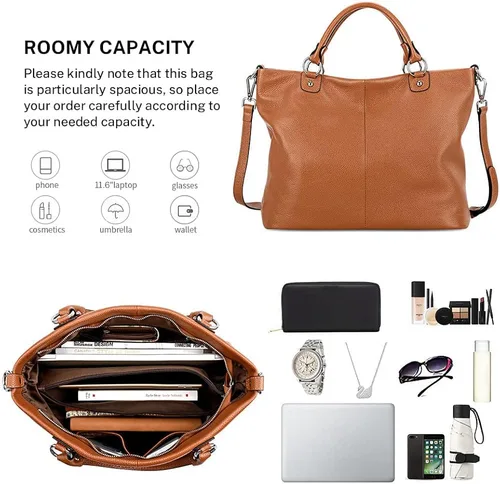 Vista 4 de Bolso Kattee para mujer de cuero suave 3 formas de llevarlo mochila bolso y bolsa de mano