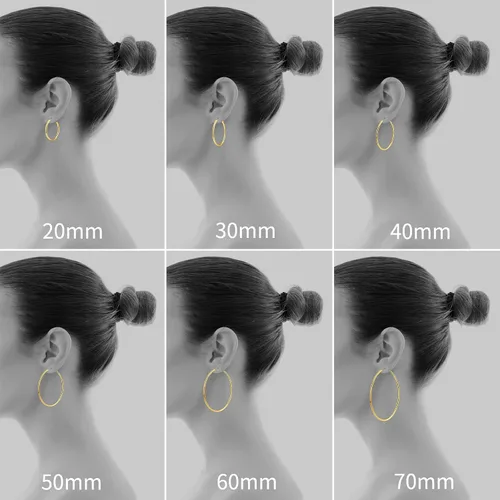 Vista 4 de Gacimy Gold Hoop Earrings for Women 14K Gold Plated, 925 Sterling Silver Post Hypoallergenic Earrings Hoops for Women