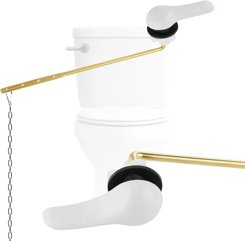 Vista 11 de Hygie Rinse Kit de repuesto de mango de inodoro de metal, ajuste frontal universal, palanca de inodoro compatible con estándar americano/Glacier