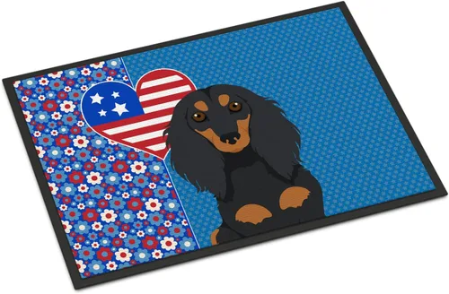 Vista 141 de Caroline's Treasures WDK5119JMAT Airedale Terrier USA - Tapete para interiores o exteriores, 24 x 36 pulgadas, tapete para puerta delantera