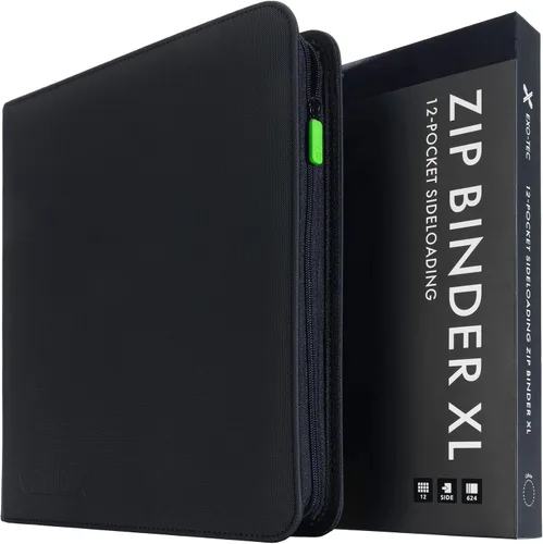 Vista 17 de Vault X Carpeta de tarjetas coleccionables con cremallera de 12 bolsillos Negro