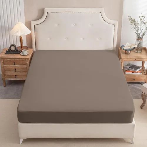 Vista 17 de PURE ERA Sábana bajera ajustable de algodón de punto de jersey (sin sábana encimera ni fundas de almohada) con bolsillo profundo de hasta 15 a 20