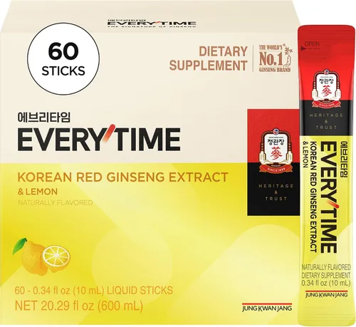 Vista 16 de JUNG KWAN JANG Everytime - Extracto de ginseng rojo coreano de 1,000 mg y pomelo – Bebida energética vegana con raíz de ginseng en sobres líquidos