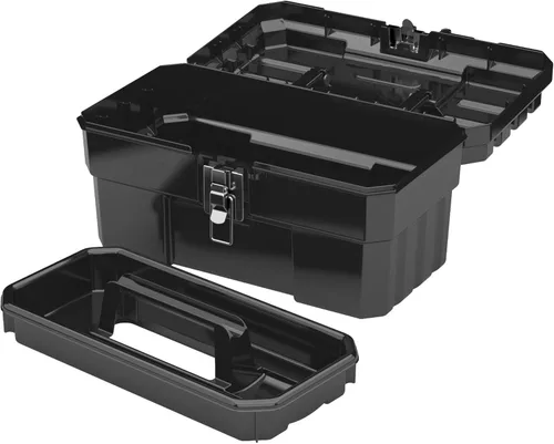 Vista 4 de Akro-Mils 09514 ProBox Caja de herramientas de plástico de 14 pulgadas para herramientas, caja de herramientas de almacenamiento para manualidades