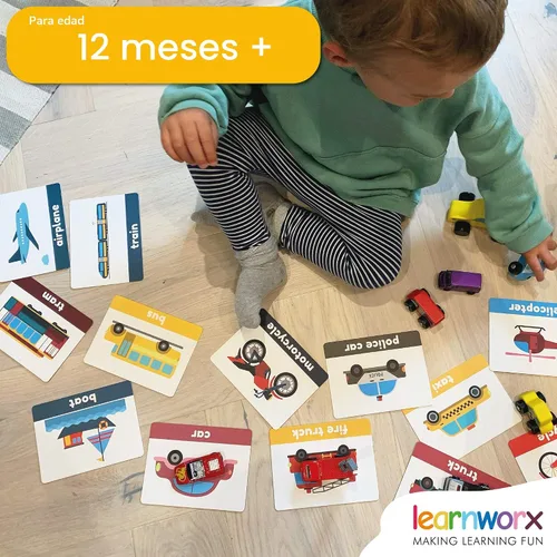 Vista 4 de LearnWorx 101 tarjetas flash para bebés de 1 a 3 años Tarjetas flash galardonadas de primeras palabras para niños pequeños Los juguetes de habla