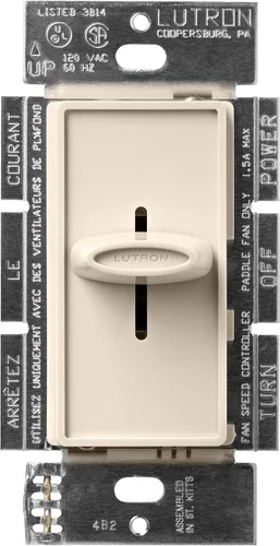 Vista 2 de Lutron SFSQ-F-AL Skylark Control de Ventilador, Almendra