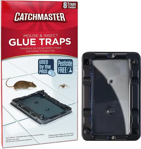 Vista 7 de Catchmaster -6 trampas de pegamento resistentes a la congelación para ratones e insectos, para interiores para el hogar, bandeja adhesiva
