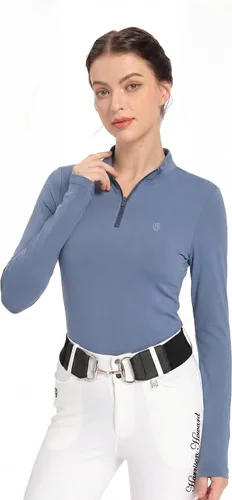 Vista 12 de Harrison Howard Camiseta de equitación para mujer, camiseta de equitación Negro