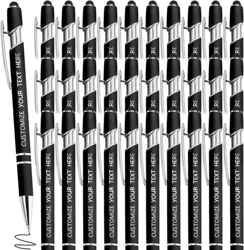 Vista 13 de Bolígrafos personalizados con lápiz óptico y grabado gratis, bolígrafos personalizados para negocios, graduación, aniversarios (hasta 500 unidades)