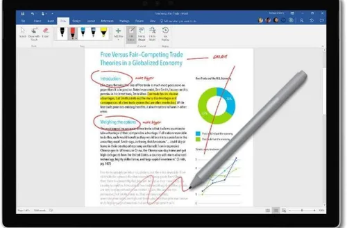 Vista 4 de Microsoft Surface Pen para Surface Pro 7 Pro 6 Surface Laptop 3 Surface Book 2 Laptop 2 Surface Go Studio 2 Pro 5 Pro 4 4096 Puntos de presión