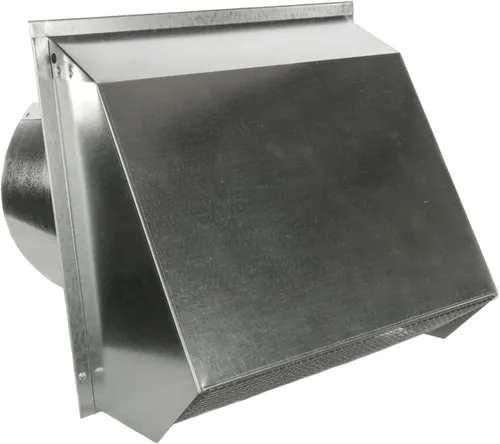 Vista 10 de RDP Ventilación de pared con capucha con rejilla y compuerta (8 pulgadas, galvanizado)