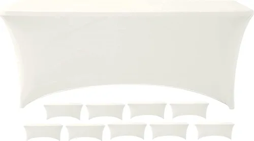 Vista 14 de Banquet Tables Pro Mantel rectangular plegable de elastano de 6 pies de largo, elástico, ajustado, para mesas de patio plegables de 30 pulgadas