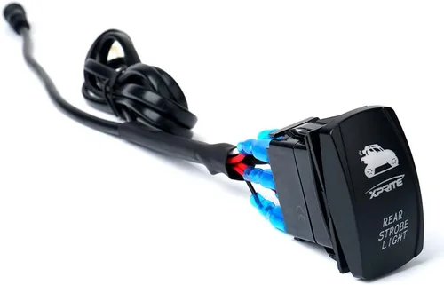Vista 5 de Xprite Arnés de cableado con 2 interruptores para barras de luz LED estroboscópicas traseras Plug and Play Replacement Harness with In-Line &