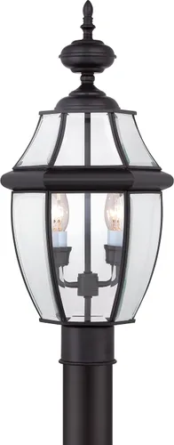 Vista 17 de Quoizel Newbury - Farol de poste para exteriores, poste de lámpara de campo francés de peltre de 23 pulgadas, 3 luces, poste exterior para patio