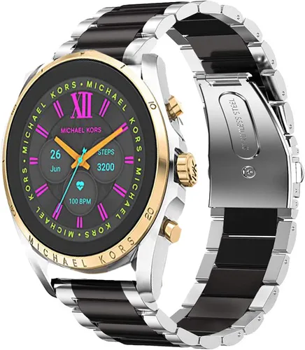 Vista 10 de Lamshaw - Correa compatible con Michael Kors Gen 6, correas de repuesto de metal de acero inoxidable de liberación rápida compatibles con Michael