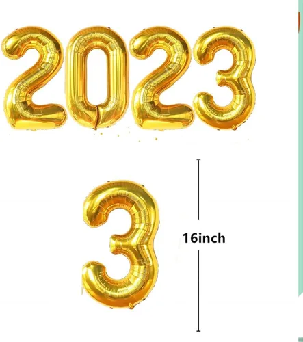Vista 4 de Suministros de decoración para fiestas de graduación 2023 [45 piezas] – Juego de pancartas de globos de graduación LEWOTE 2022
