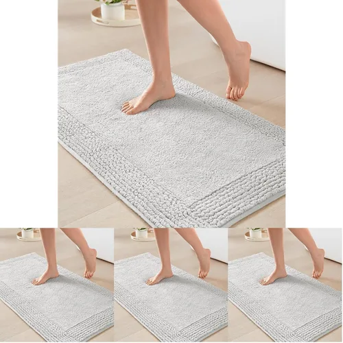 Vista 28 de Madison Park Splendor - Alfombra de baño reversible 100% algodón, 24 x 72 pulgadas, color blanco