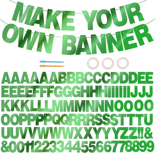 Vista 59 de 116 piezas de letras de la A a la Z DIY Banner personalizado Colorido
