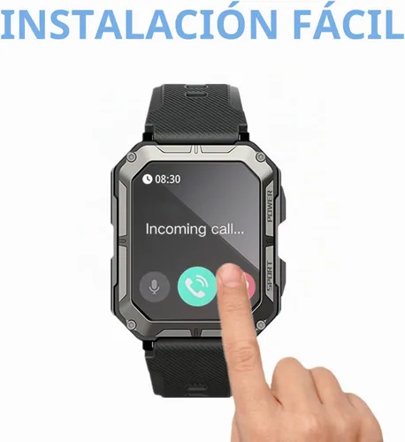 Vista 4 de Protector de pantalla de reloj inteligente militar compatible con PUREROYI (paquete de 6) compatible con VIRAN/Rgthuhu C20 Pro 1.83 pulgadas