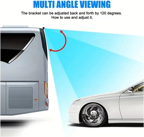 Vista 8 de Parking Camera 7inch HD Monitor with Night Vision Backup Camera Kit Heavy Duty for RVs Trucks Trailers Includes Lighter Adapter Cables