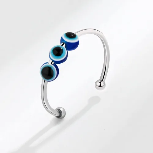 Vista 50 de Anillo de plata 925, anillos de plata ajustables para mujer, anillos de pulgar abiertos, anillos de circonio, anillos ajustables, anillos abiertos
