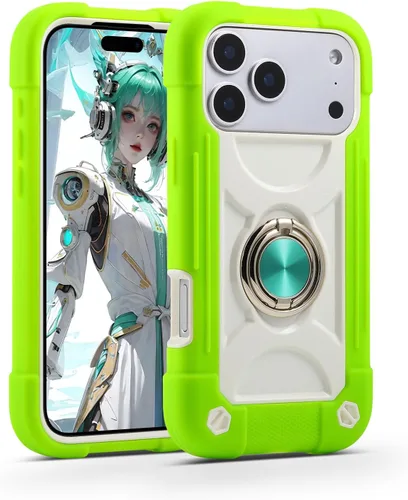 Vista 15 de MARKILL Funda compatible con iPhone Air de 6.5 pulgadas 2025 con soporte de anillo giratorio de 360 grados, protección contra caídas de grado