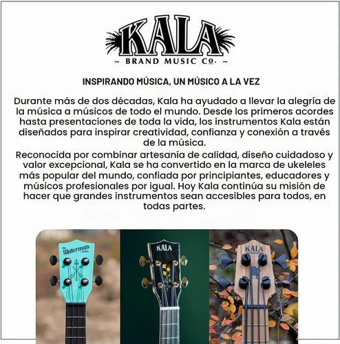Vista 9 de Kala Ukelele barítono de teca KA-TEAK-B