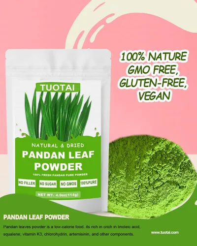 Vista 3 de Polvo de hojas de pandan premium, 4.0 onzas, polvo 100% natural, libre de azúcar añadida, sin gluten, sin OMG