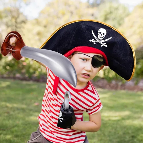 Vista 7 de 12 piezas de espada pirata pirata fiesta juguetes espadas inflables