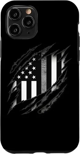 Vista 29 de Correctional Correctional Officers Silver Line - Carcasa para iPhone 16 con la bandera estadounidense