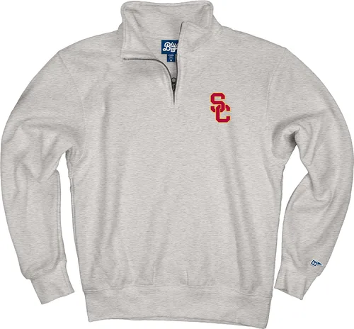 Vista 197 de Blue 84 Sudadera con cremallera de un cuarto para hombre de la NCAA