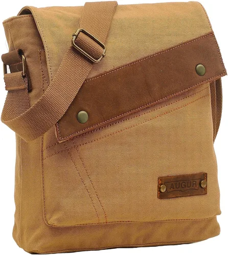 Vista 2 de Bolso de mensajero, bolso de hombro de lona pequeño vintage