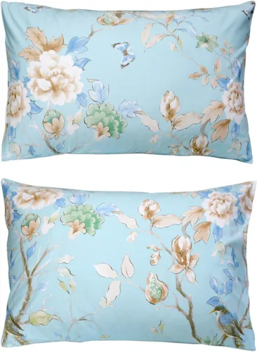 Vista 8 de FADFAY Fundas de almohada de 20 x 30 pulgadas, fundas de almohada de lujo con diseño floral de peonía, 100% algodón egipcio, 2 piezas