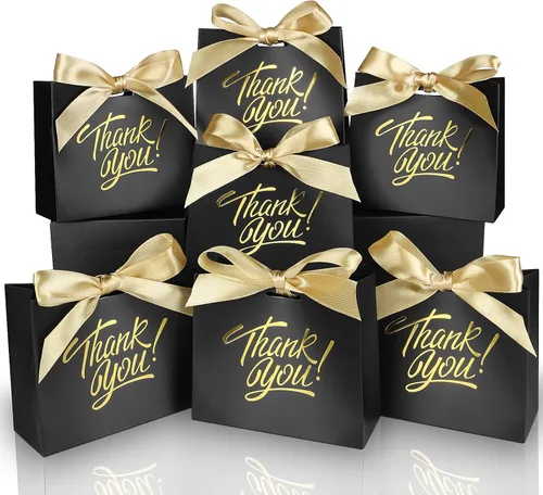 Vista 15 de Paquete de 60 bolsas pequeñas de regalo de agradecimiento, bolsas Marrón