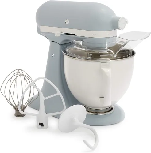 Vista 13 de KitchenAid KSM150PSCV Artisan Series Batidora de pie de 5 cuartos con escudo vertedor - Caviar