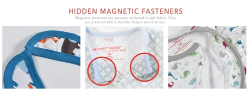 Vista 4 de Magnetic Me - Traje de bebé de modal de una sola pieza, Flor de Cerezo