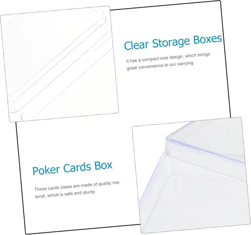 Vista 7 de 12 cajas de póquer caja de plástico organizador de tarjetas de póquer de plástico caja organizadora transparente titulares de tarjetas de juego