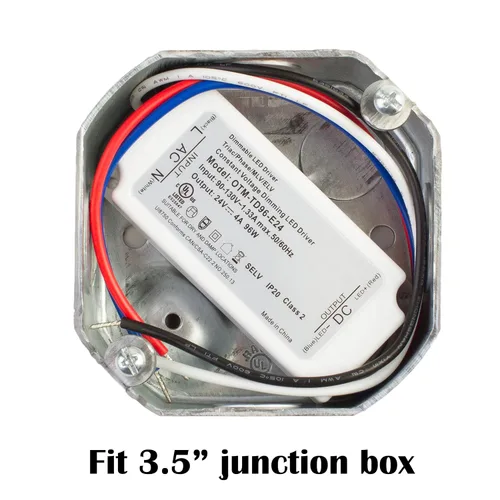 Vista 4 de Controlador LED regulable, con certificación UL, fuente de alimentación de 24 V, 96 W, atenuación triac, voltaje constante, transformador de CA a CC