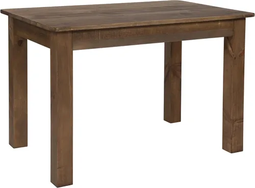 Vista 2 de Merrick Lane Jessamine - Mesa de comedor rectangular de 46 x 30 pulgadas de pino macizo