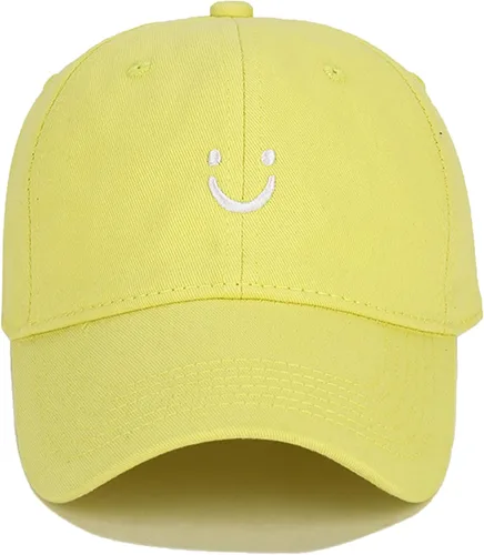 Vista 23 de Umeepar Gorra de béisbol con cara sonriente para mujeres y hombres, ajustable, de perfil bajo, de algodón, sin estructura, para papá