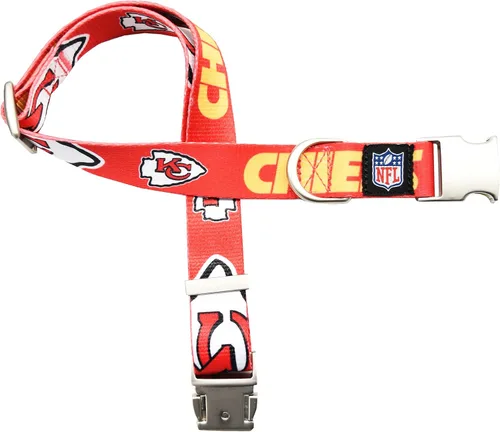 Vista 10 de Littlearth NFL Detroit Lions Pet Premium Collar, Team Color, Small 14-Color del